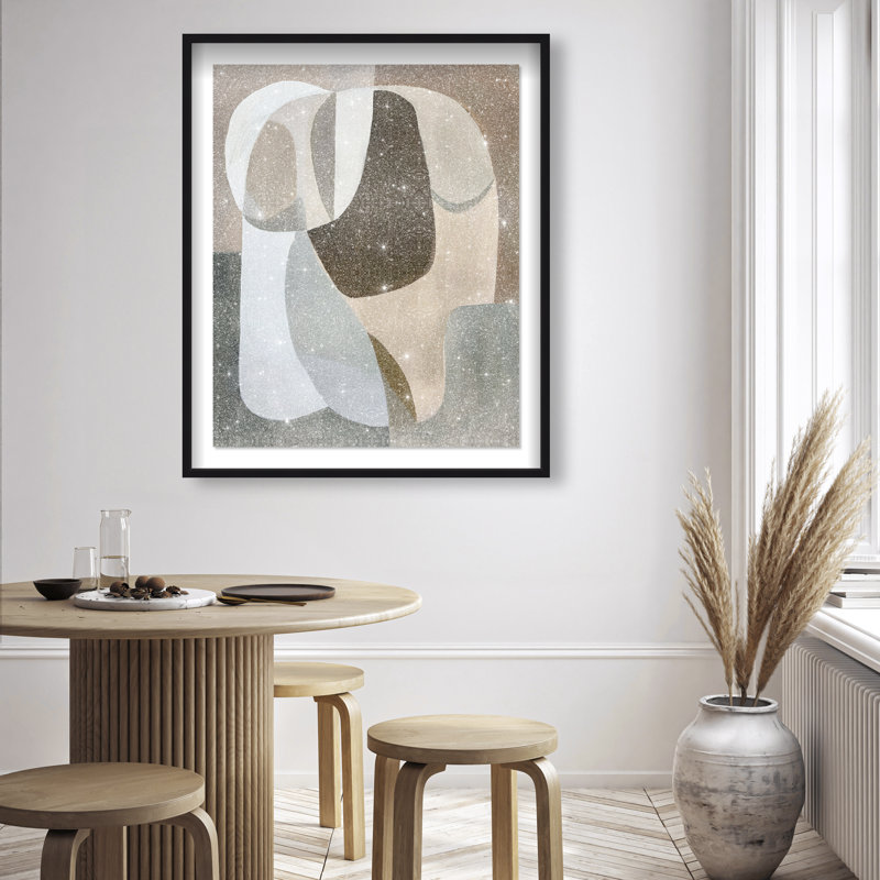 Breeze of Soft Shapes II Shadowbox Abstract Print by Oliver Gal, Black Frame, 16 x 20, 46.5"H x 37.5"W, Black Frame
