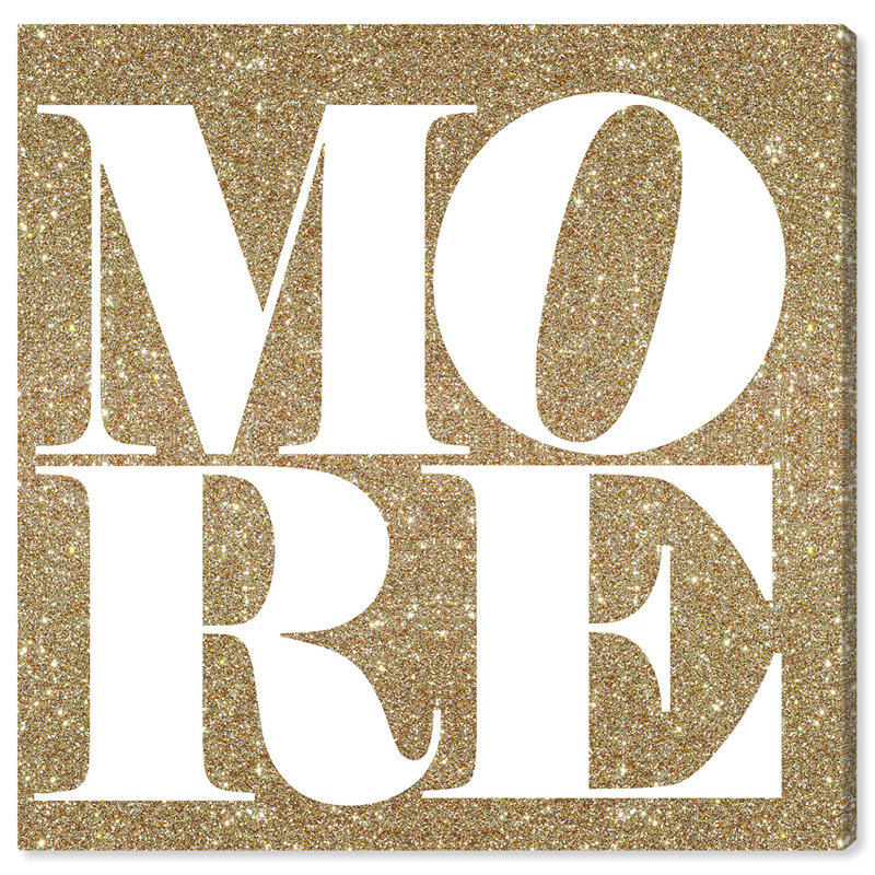 More Love Glitter - Art textuel, H 40 po x l 40 po