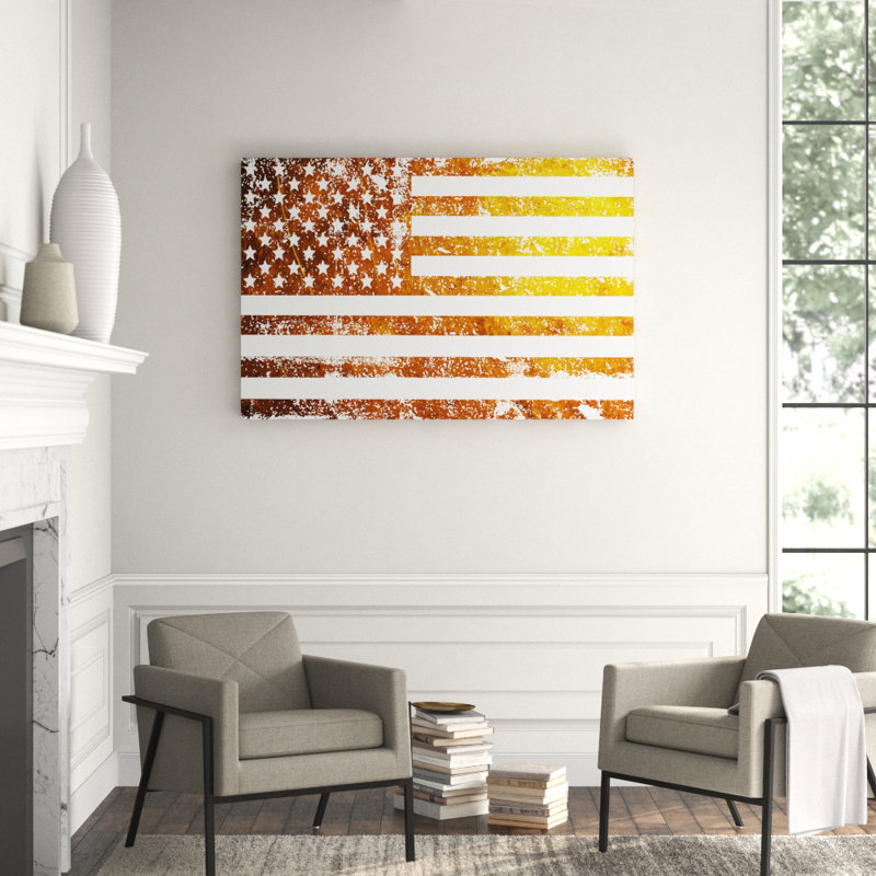 The Golden Standard Print by N Perez, 40" H x 60" W x 2.5" D, Metal