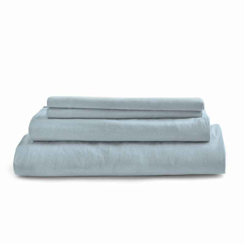 Modern Threads 4-Piece 100% Cotton Flannel Sheet Set – Soft and Durable for Every Season, King Sheet Set, Blue Sky