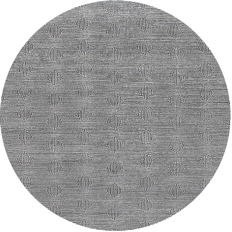 Geometric Indoor Rug, Round 7'