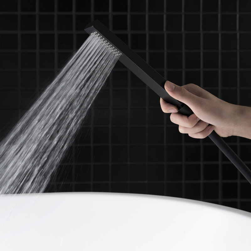 Aether 1 Handle Freestanding Tub Filler with Diverter, Matte Black
