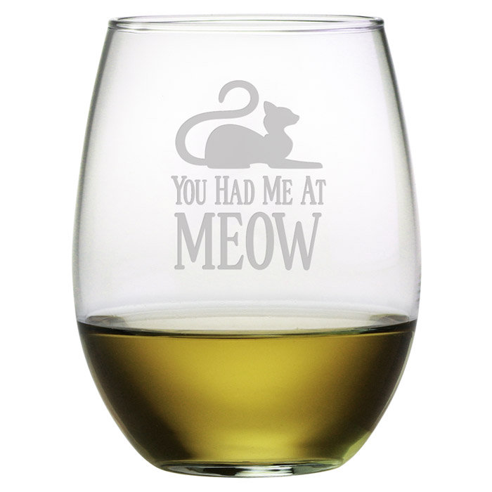 Verre à vin sans pied 21 oz cats meow