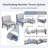 6 - Person Outdoor HIPS Patio Conversation Furniture Set, Gray-1664528140