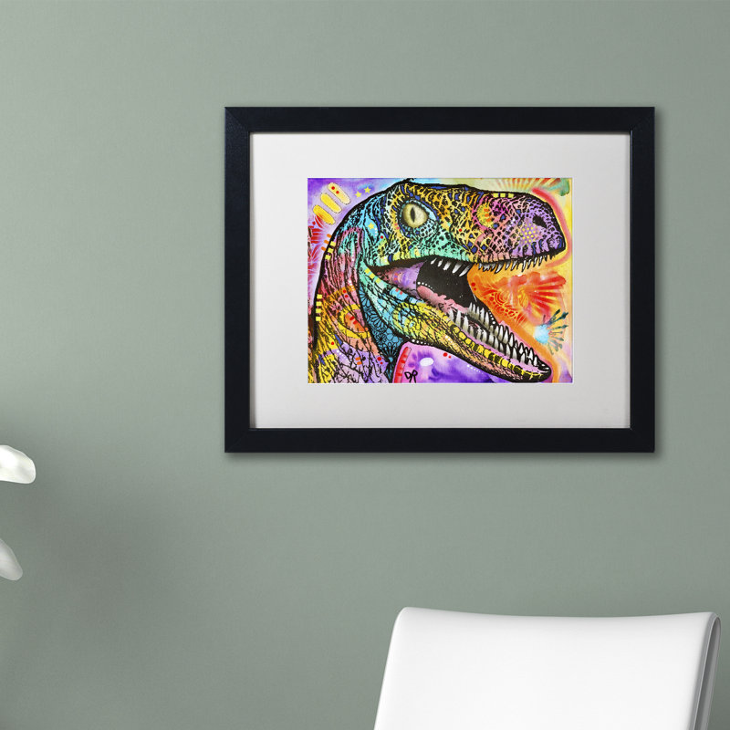 «Raptor» par Dean Russo, impression encadrée, Brun, H 16 po x l 20 po x P 0,5 po, Blanc