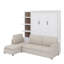 Grand lit escamotable avec canapé et tablettes-776597371