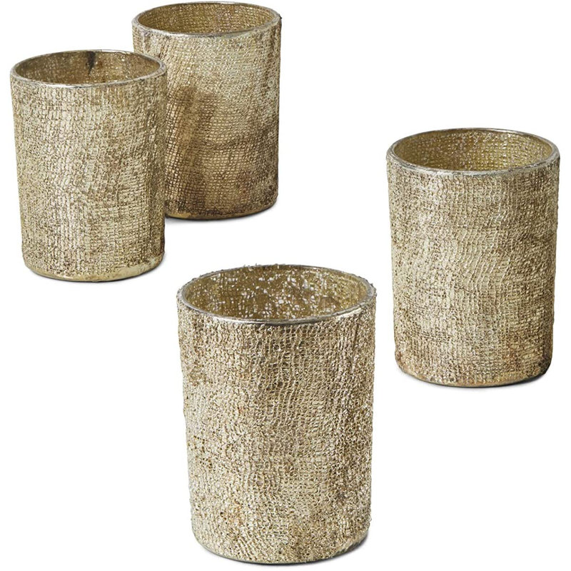 Ensemble de porte-votives en verre 24 pièces