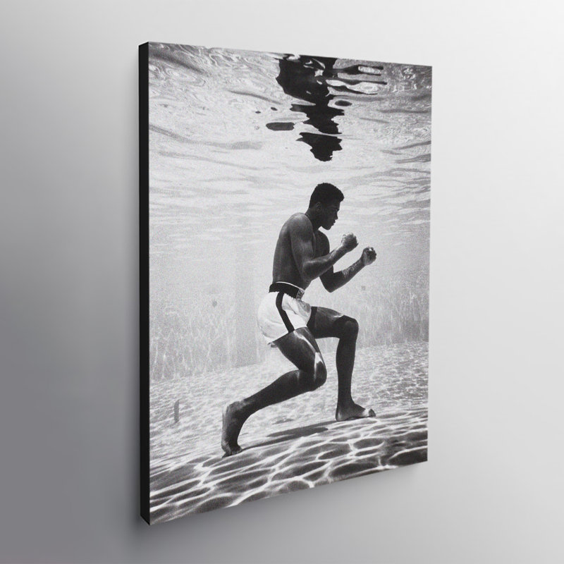 Muhammad Ali Underwater - Wrapped Canvas Print, 84cm H x 120cm W x 3.8cm D