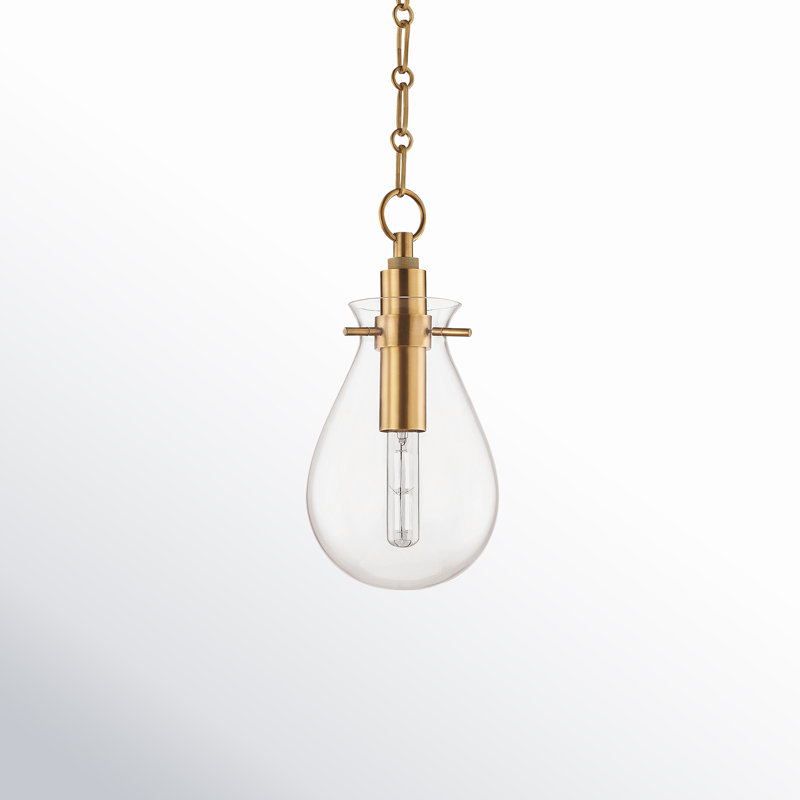 Luminaire suspendu Ivy par Becki Owens, Laiton vieilli, H 14,75 po x l 7,5 po x P 7,5 po