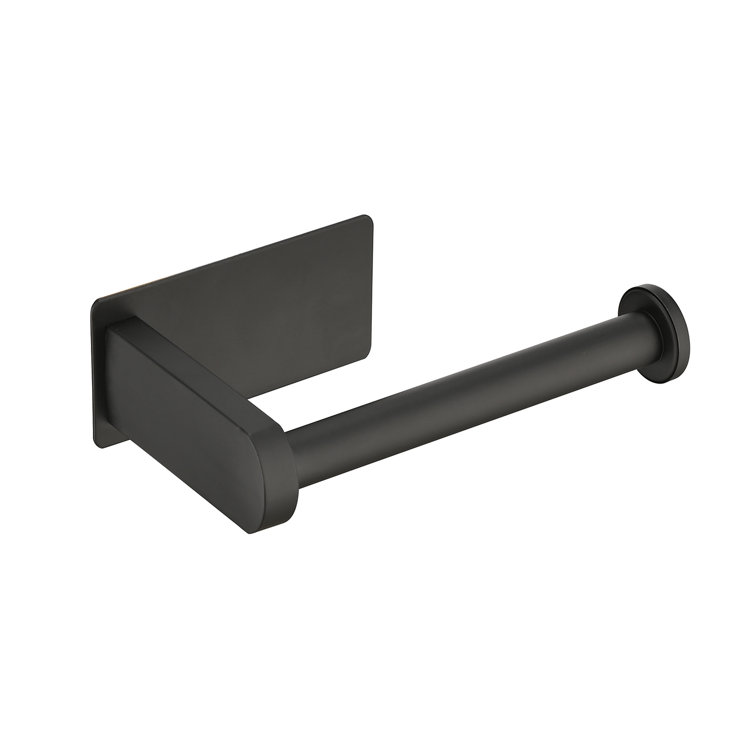 Self-Adhesive Toilet Paper Holder - Black 