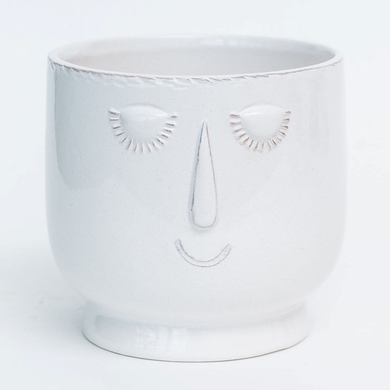 Pot à fleurs Keyon Serene Face, H 6,5 po x l 6,7 po x P 6,7 po