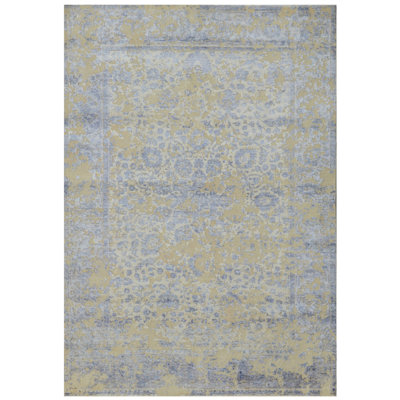 Rectangle 170 cm x 240 cm Geometric Hand Knotted Area Rug