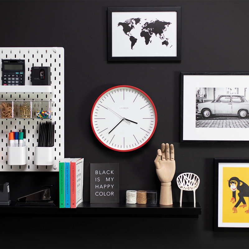 Acrylic Wall Clock, Red