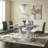 Modern 5-Piece Rectangular Faux Marble Dining Table Set-323867930-323867928