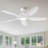 Modern 60 In Intergrated Led Ceiling Fan Lighting With White Abs Blade-787864419-787864428