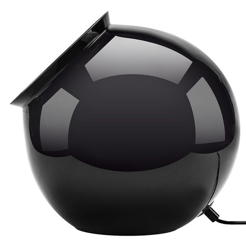Pevensey Glass Globe Lamp, Gloss Black