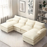 110.6" U-Shape Chenille Sofa