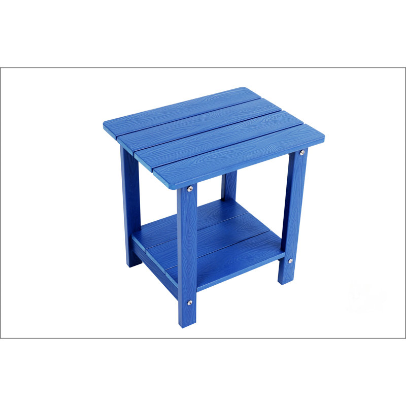 Table d'appoint en bois imitation bois, simple mais texturée pour les pique-niques en plein air et l'utilisation quotidienne.