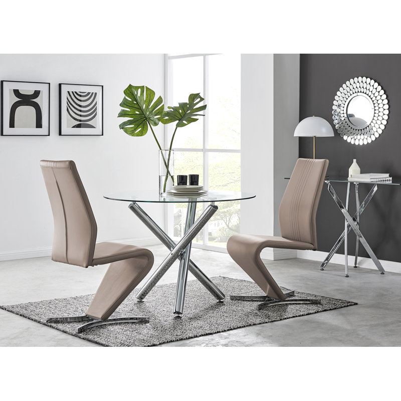 Chowchilla 2 - Person Dining Set, Cappuccino
