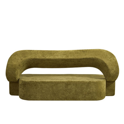 Canapé-lit Eggshell, canapé convertible désossé de 78,74 po avec tissu moelleux doux, mousse 33D haute densité, canapé-lit sans assemblage avec coussins pour le salon