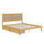 Structure de lit en caoutchouc et bois avec deux tiroirs de rangement-892477761-892477760