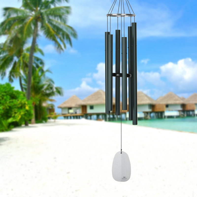 Carillon Bells of Paradise ™, H 44 po x l 7,5 po x P 7,5 po, Vert/blanc