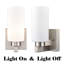 Venice Bathroom Modern Brass Wall Light Milky White Cylinder Glass Set Of 2-1030555489