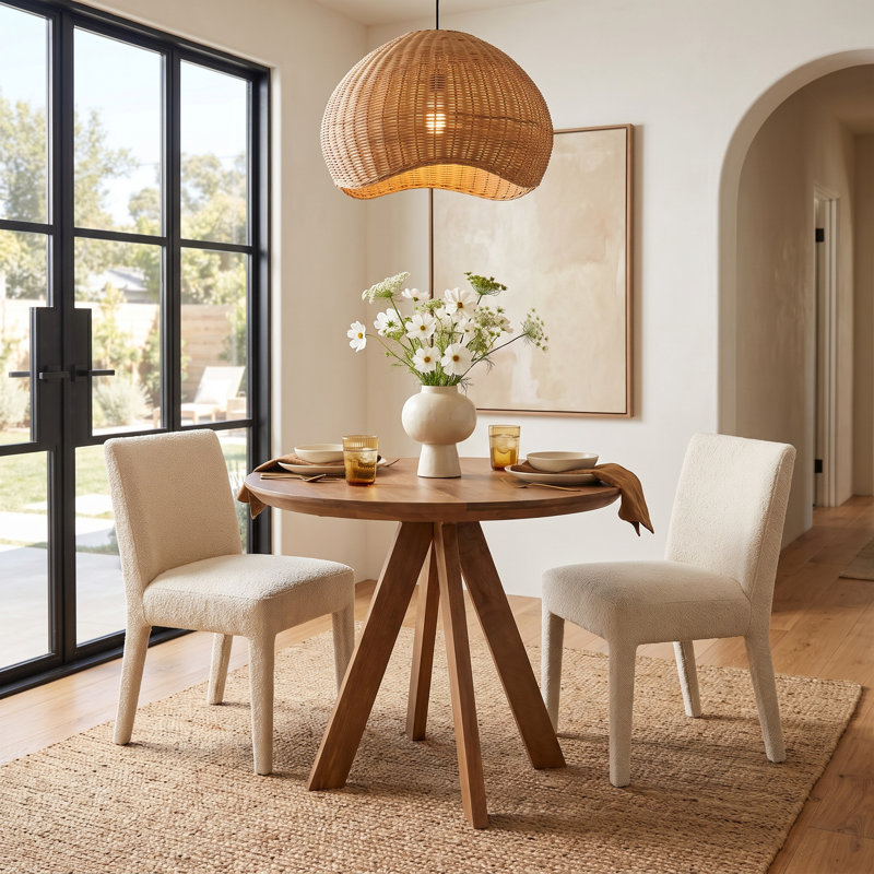Furley 32" Round Counter Height Dining Table, Brown, 36"