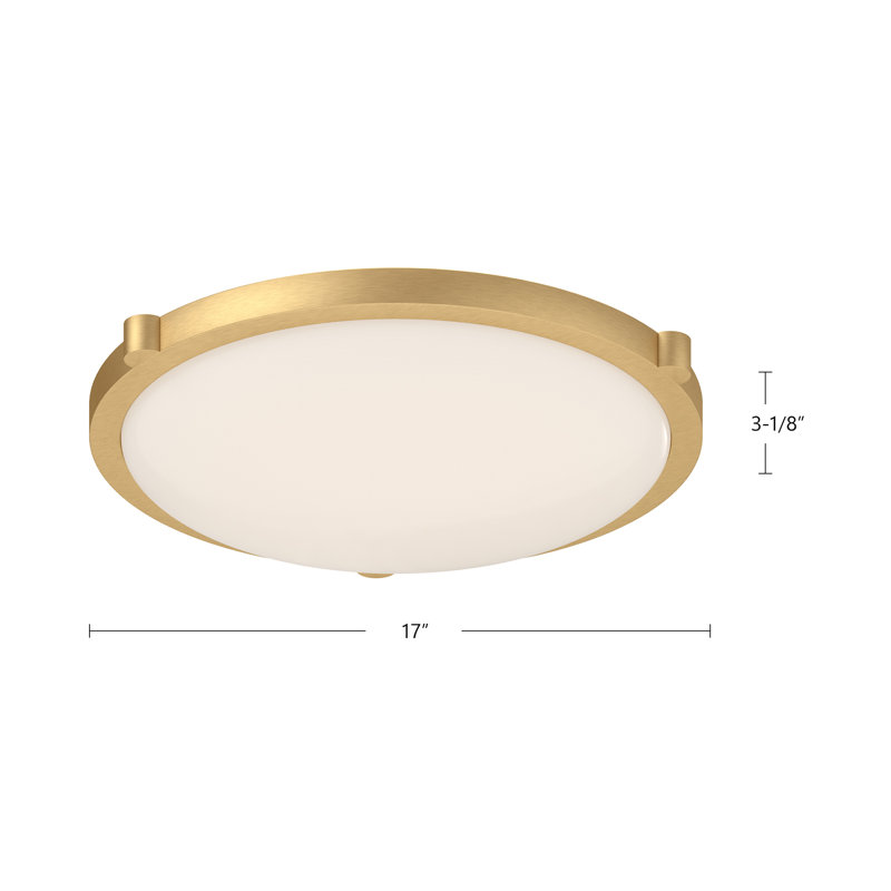 Plafonnier encastré en verre Floyd, H 3,13 po x l 17 po x P 17 po