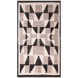 Exceptional BlackWhite Inverted Triangle Gray Ground Antique American Navajo Rug