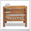 Fauteuil club d'extérieur moderne Mid-Century Oana avec structure en bois d'acacia durable et coussins chagrin confortables