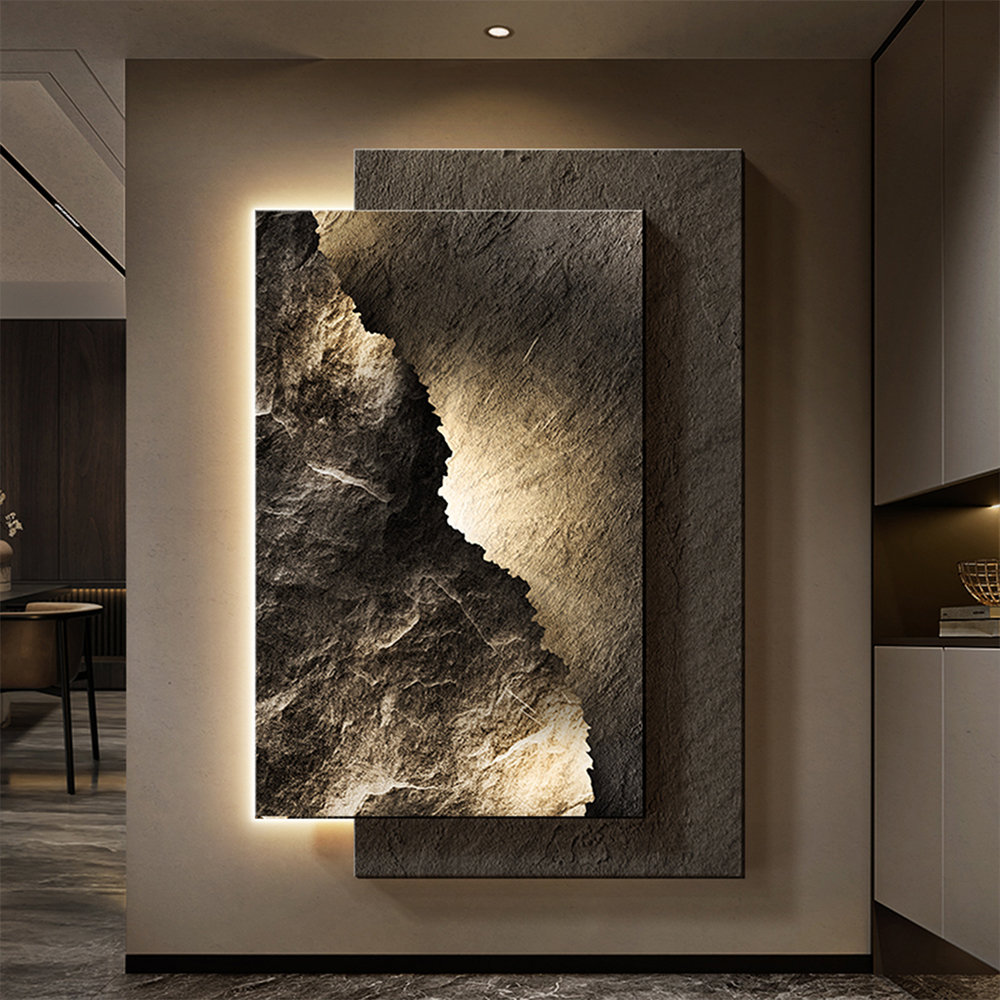 Rectangle Sandstone with LED living room large wall art,wall art