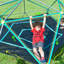 Centre de jeu à dôme d'escalade géométrique 13 pi, tour d'escalade pour enfants avec hamac, support en acier résistant à la rouille et aux rayons UV de 1000 lb-111282356