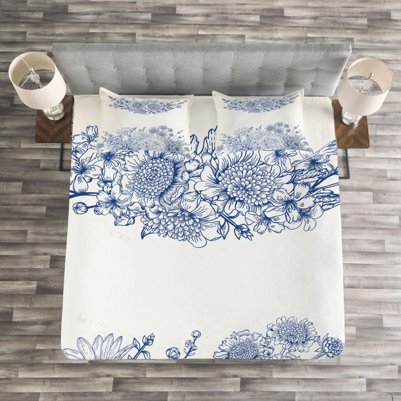 Farmhouse / Country Polyester Coverlet, Queen Coverlet + 2 Shams