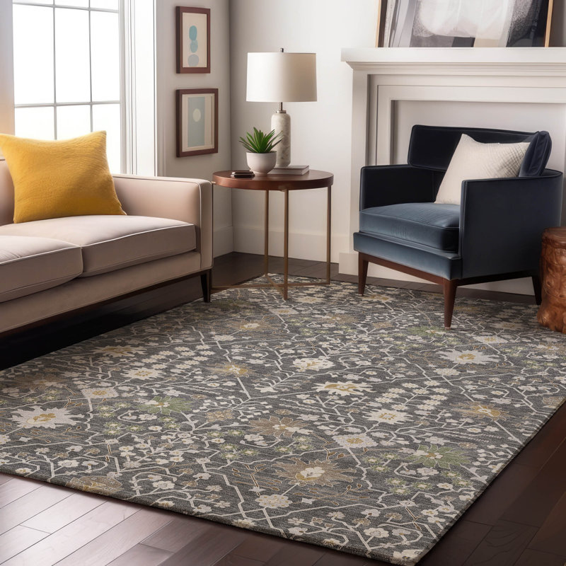 Tapis oriental lavable à la machine de qualité supérieure AMF1009 Colmenero, Rectangle 10 pi x 14 pi