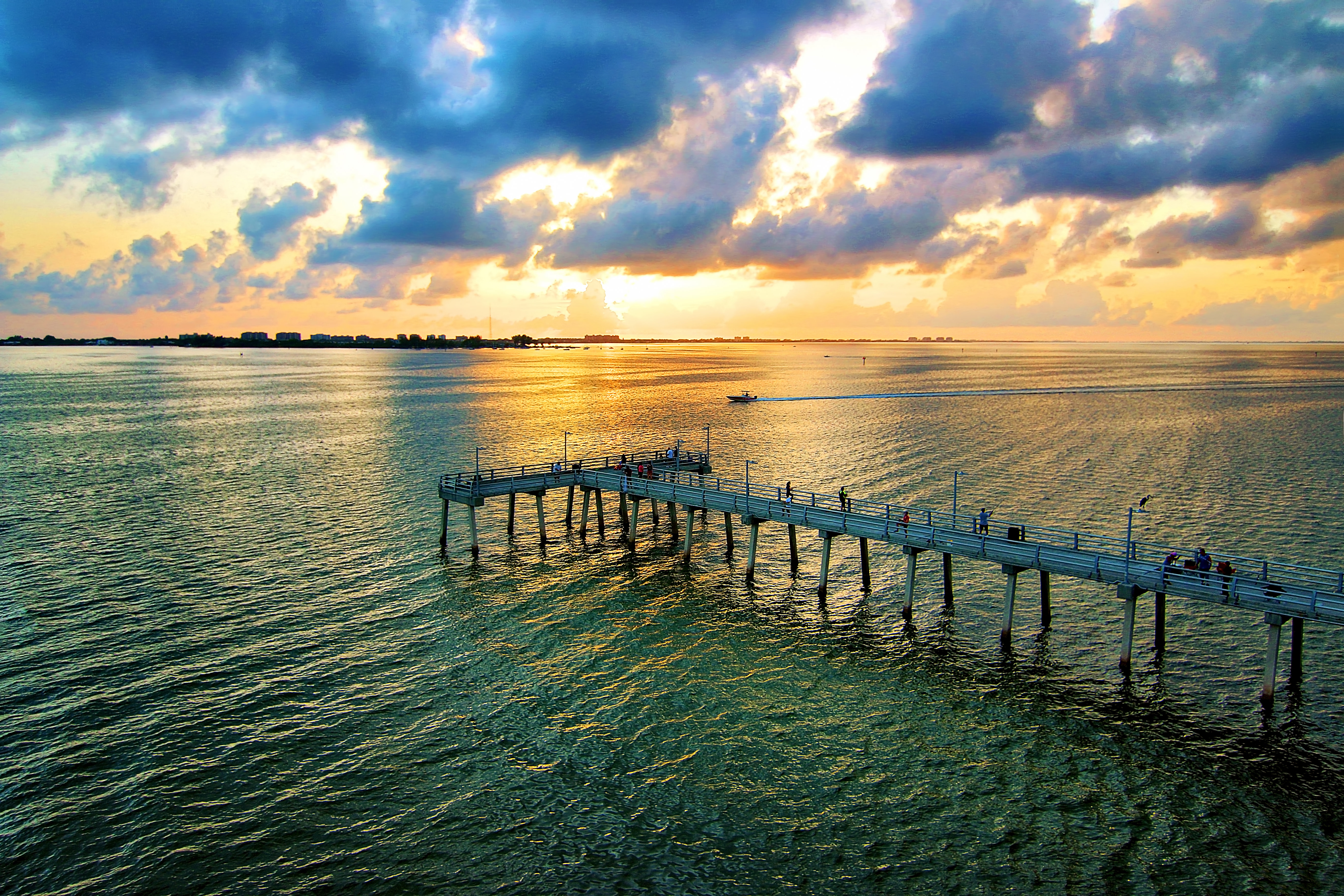 Highland Dunes Sarasota Bay Fishing Pier by Karolinaborkowski - Print ...