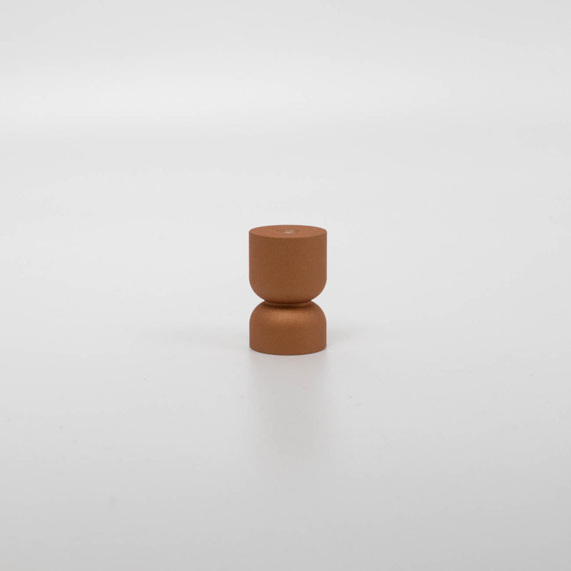 ROUS Harwdare Mid-Century Modern Hourglass Knob, Copper (Brown)