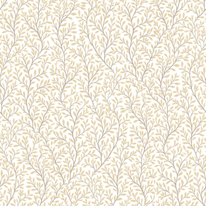 Blooming Garden Collection Flowing Garden Wallpaper Roll, Beige