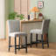 Tabouret de comptoir contemporain capitonné en tissu, ensemble de 2