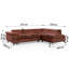 Bonnie Corner Sofa Bed - Corduroy, Sleeping Function, Storage & Adjustable Headrests-135847551-135847550