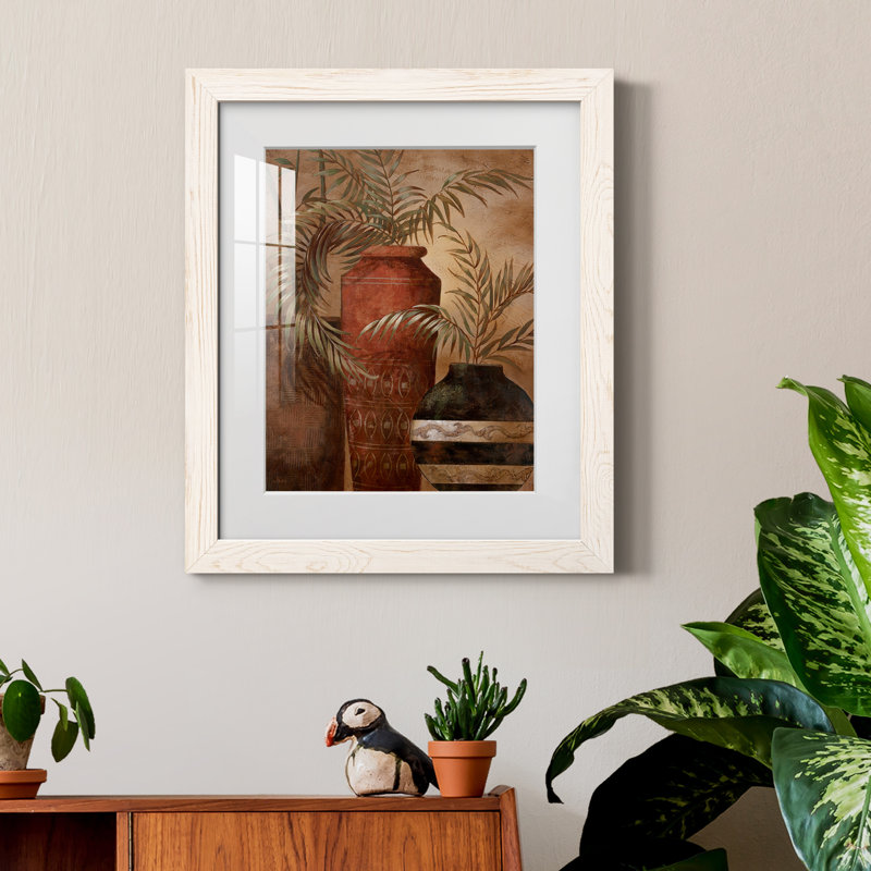 Exotic Holiday I - peinture encadrée, H 20 po x l 17 po x P 1,5 po, Cadre blanc