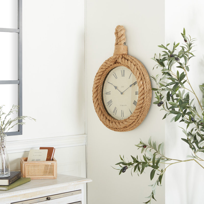 Piara Jute Wall Clock, Small
