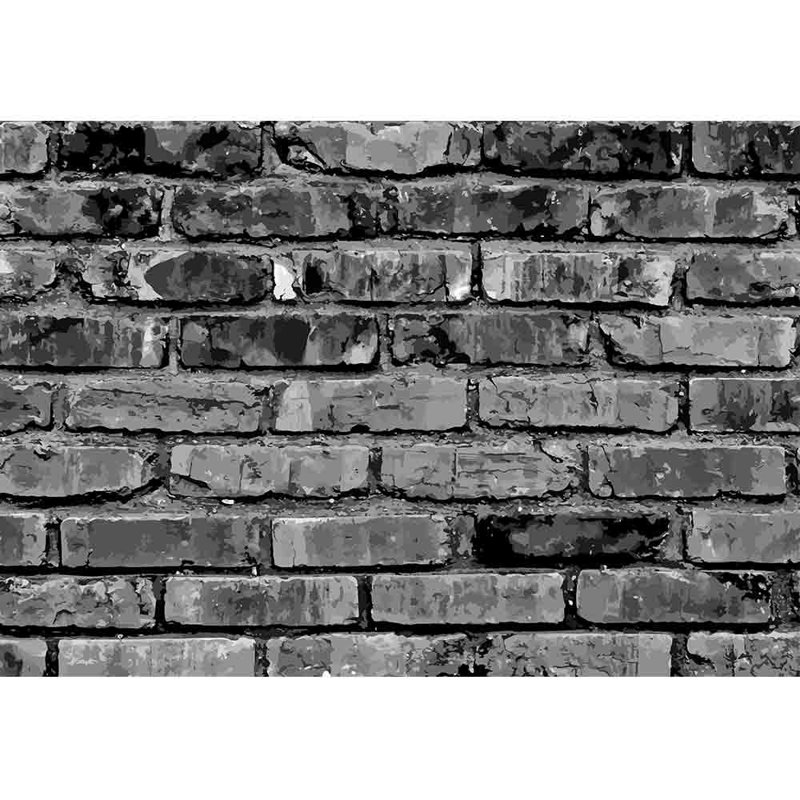 Papier peint brique pelez et collez, L 66 po x l 96 po