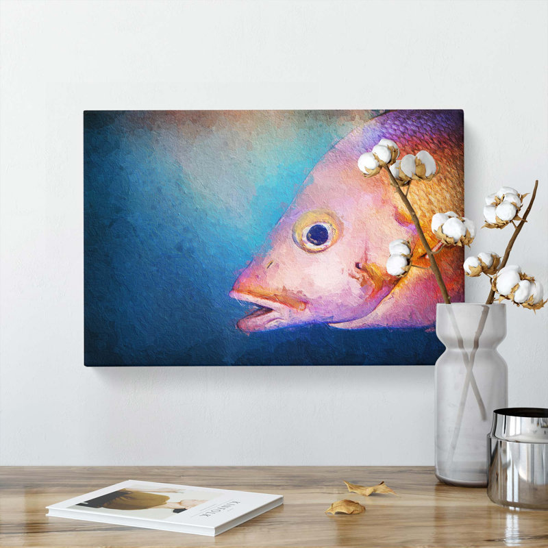 Pink Snapper Fish - Wrapped Canvas, 35cm H x 50cm W x 3cm D