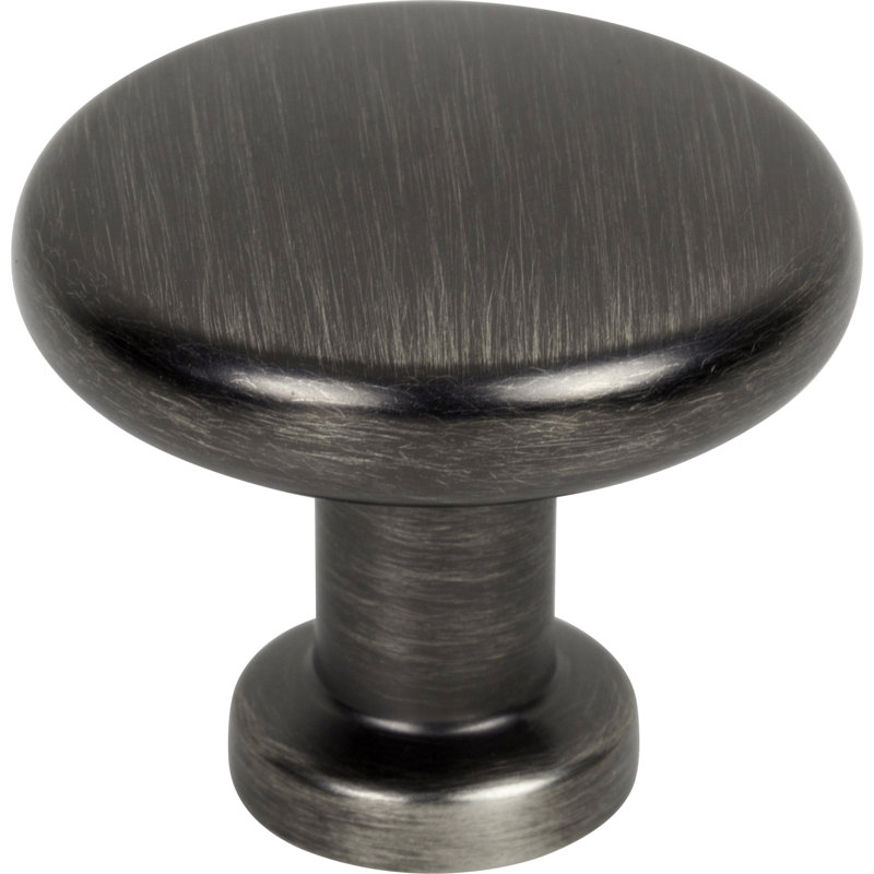 Weser 1-3/8" Diameter Mushroom Knob, Brushed Pewter