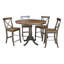 Ensemble de salle à manger extensible en bois massif Caladin-448259192-524351374