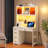 Computer Desk with Hutch and LED Lighting-1478279894