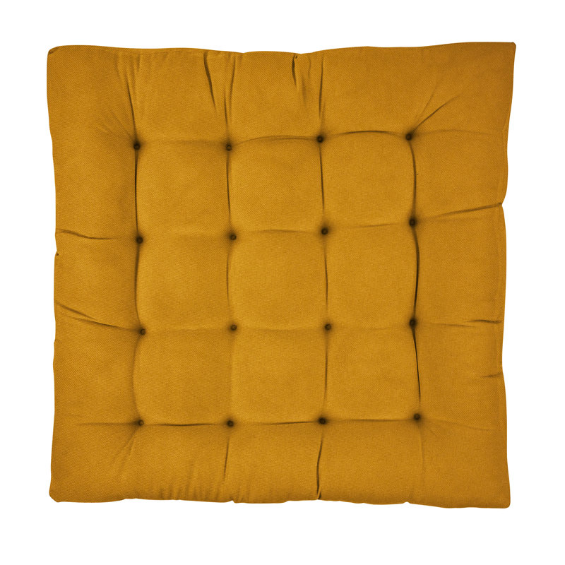 Coussin de sol 40 po avec capitonnage et poignée, Moutarde