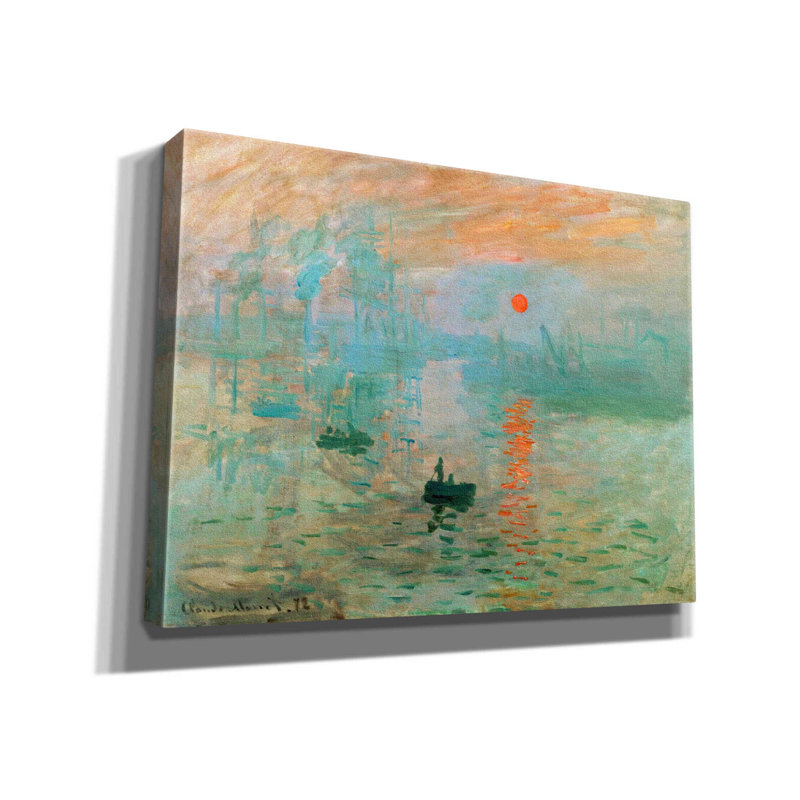 «Impression, Sunrise» par Claude Monet, art mural sur toile, H 12 po x l 16 po x P 0,75 po