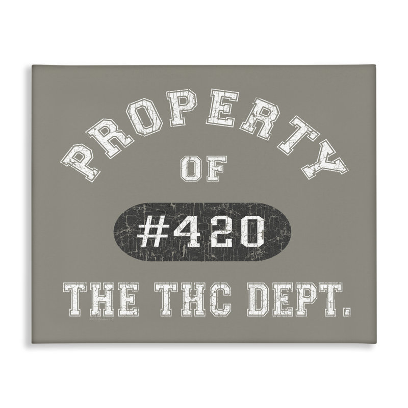  Vintage Property of THC Canvas Wall Art by Higher Learning/Life Is High, 16" H x 20" W